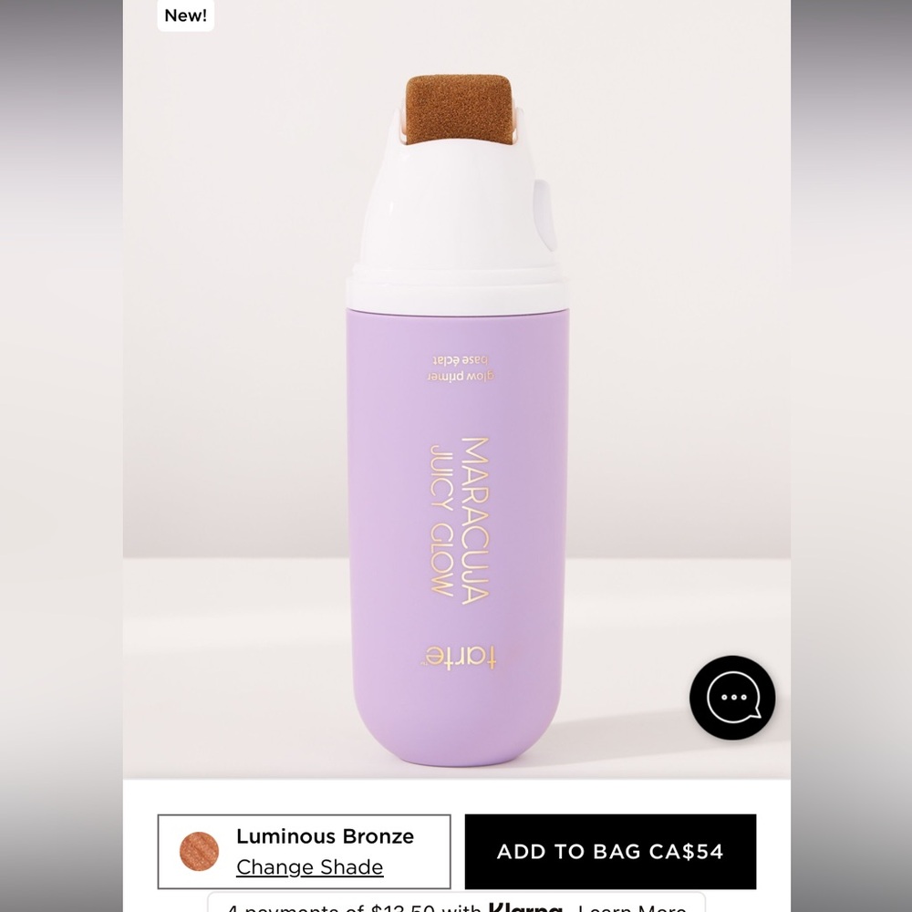 Brand new tarte marajuca juicy glow primer in luminous bronze